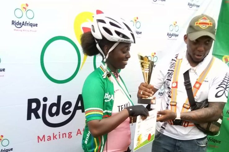 A bitter-sweet experience for Debora as she finishes second place in RideAfrique Accra Cycling Criterium  